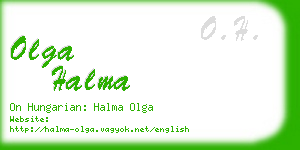 olga halma business card